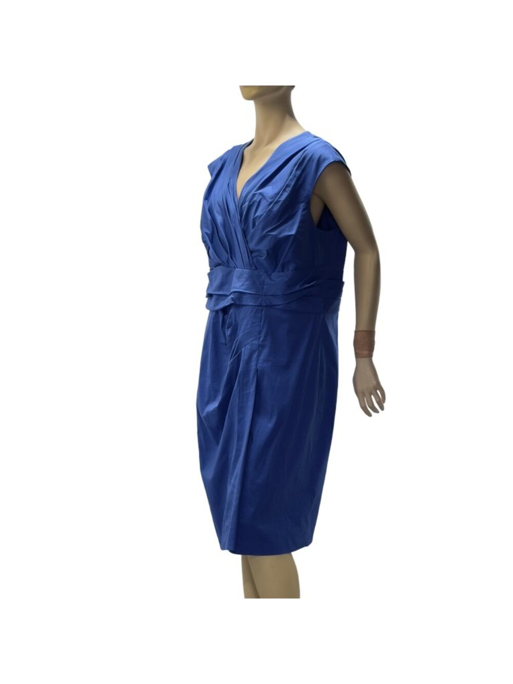 Suzi Chin For MAGGY BOUTIQUE Women's Blue Sleeveless Wrap Dress Size 18W